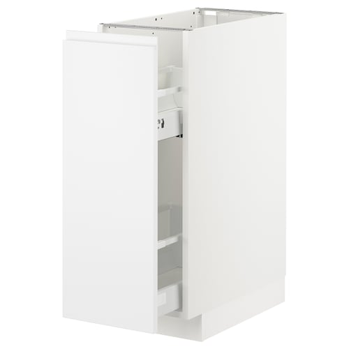 METOD white kitchen cabinet, modern design, pull-out shelves.