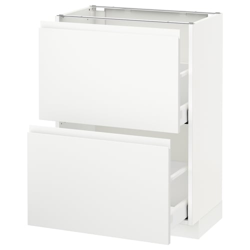 White METOD kitchen unit with modern minimalist design.