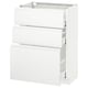 A METOD kitchen unit in white with sleek, smooth drawer fronts and a modern design.