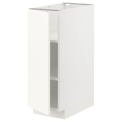 White METOD kitchen cabinet, rectangular with single door, minimalist design.