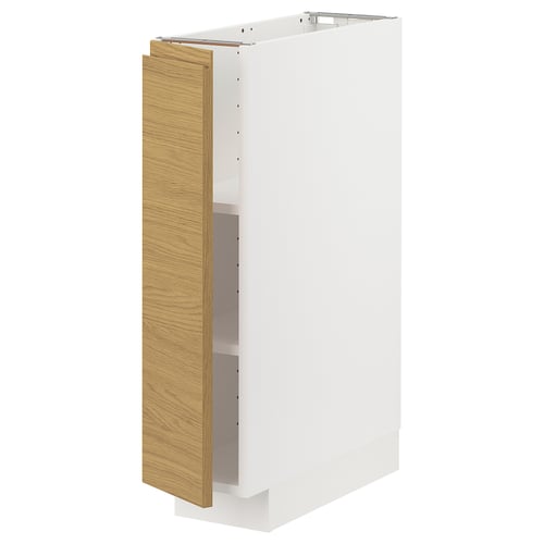 METOD kitchen cabinet. White & light wood. Modern minimalist design.