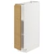 METOD kitchen cabinet. White & light wood. Modern minimalist design.