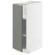 METOD white cabinet with grey-green door, rectangular, modern design.