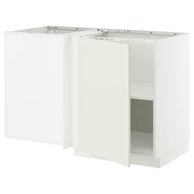 METOD kitchen unit, white, modern design, includes shelves, sturdy particleboard & fiberboard.