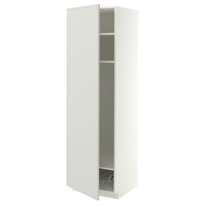 METOD High cabinet w shelves/wire basket