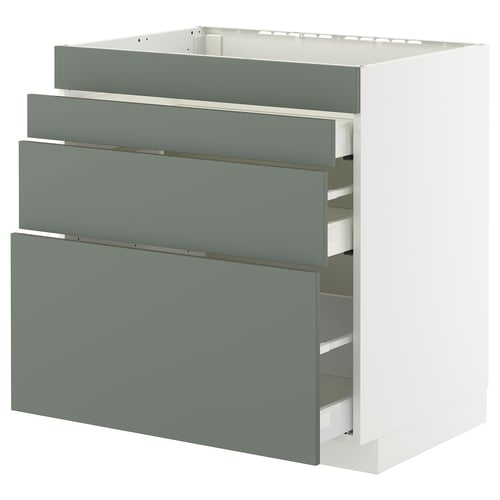 METOD kitchen cabinet, 3 full-extension drawers, modern design.