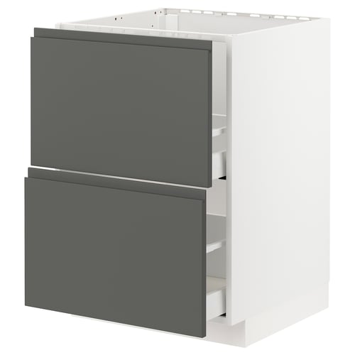Ikea METOD kitchen unit, dark grey, rectangular, modern design with integrated handles.