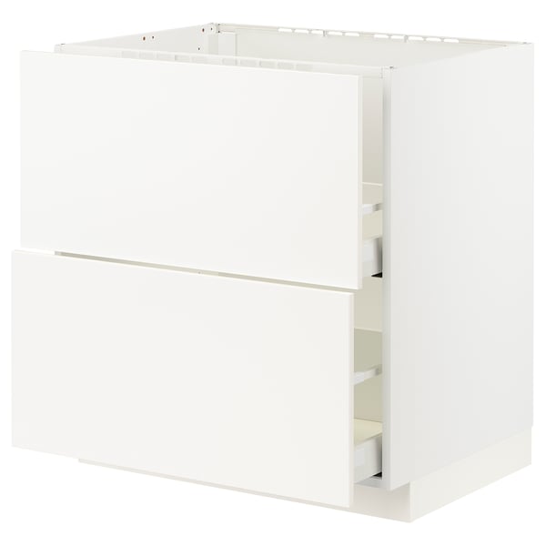 METOD kitchen unit, white, rectangular, modern design with smooth lines.