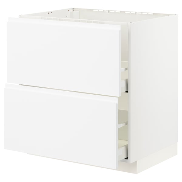 METOD white kitchen unit, sleek minimalist design, rectangular, modern.