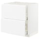 METOD white kitchen unit, sleek minimalist design, rectangular, modern.