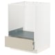 METOD drawer, beige, white frame, modern kitchen