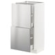 Modern stainless steel METOD kitchen unit with drawers and doors, sleek and functional design.