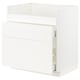 White METOD kitchen cabinet with veddinge smooth fronts, rectangular, fully assembled.