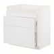 White METOD kitchen cabinet, rectangular, wooden with panel design.