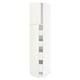 METOD white kitchen cabinet, tall, rectangular with smooth doors.