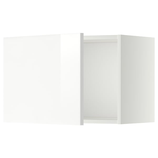 METOD kitchen unit in white with modern glossy finish and sleek design.