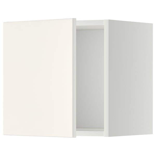 White METOD kitchen cabinet with smooth finish and rectangular shape.