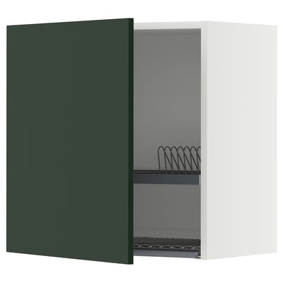 METOD kitchen cabinet, green, adjustable, wall mounted.