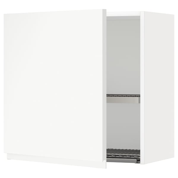 METOD white kitchen cabinet, modern, square, with left/right door option. 18mm thick, adjustable shelf, 25-year guarantee.