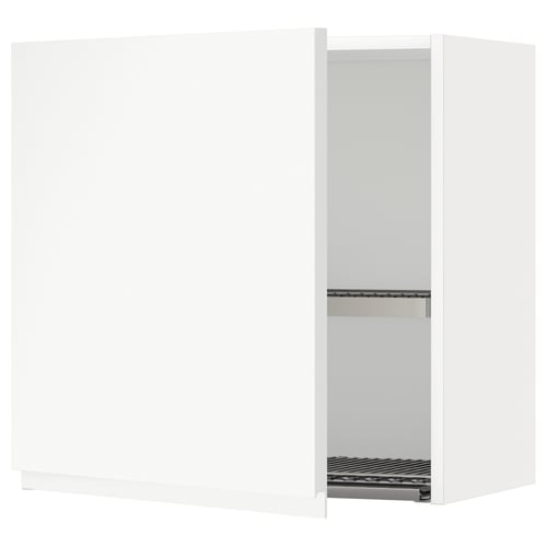 METOD white kitchen cabinet, modern, square, with left/right door option. 18mm thick, adjustable shelf, 25-year guarantee.