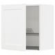 White kitchen cabinet with sprung shelf.