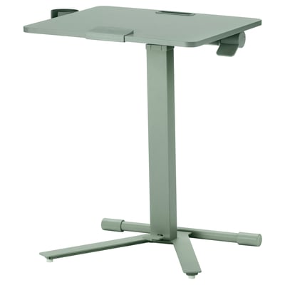 A MITTZON laptop table in green. Its height-adjustable and a tiltable top. Perfect for presentations or office tasks.