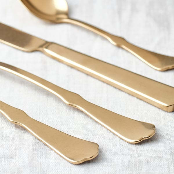 NATTKLOT 24-piece flatware set, gold