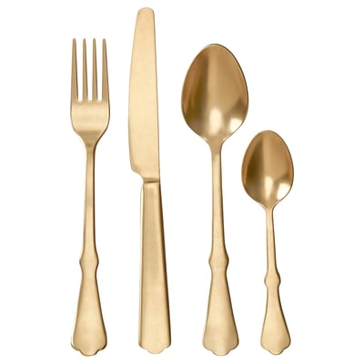 NATTKLOT 24-piece flatware set, gold