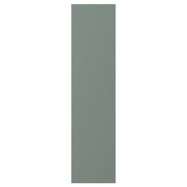 A NICKEBO cabinet front in grey-green. Its rectangular, smooth, with straight lines.