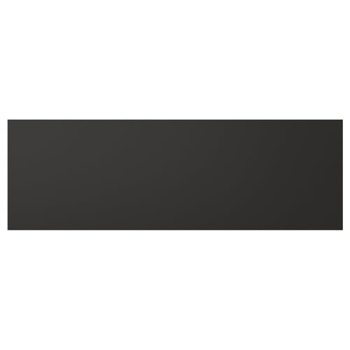 Black rectangular decor piece, smooth surface, recycled materials.