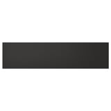 Black rectangular NICKEBO shelf, recycled, matt finish.