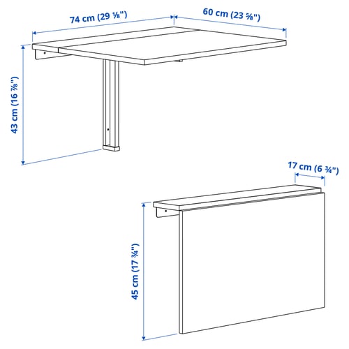 Illustration with measurements for the product: NORBERG.