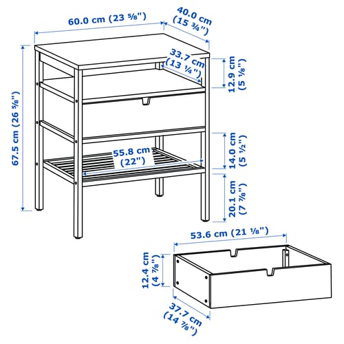 Illustration with measurements for the product: NORDKISA.
