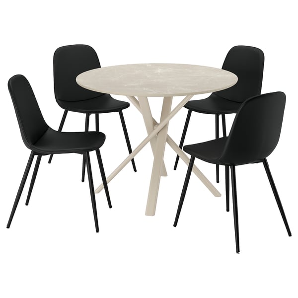 NORRMJÖLE / NORDMANSSKÄR Table and 4 chairs