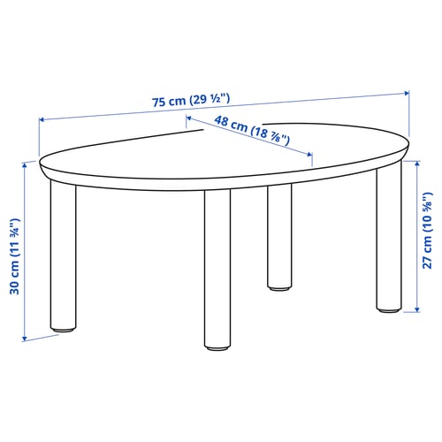 ÖRTRÄSK Nesting tables, set of 2, black ash veneer