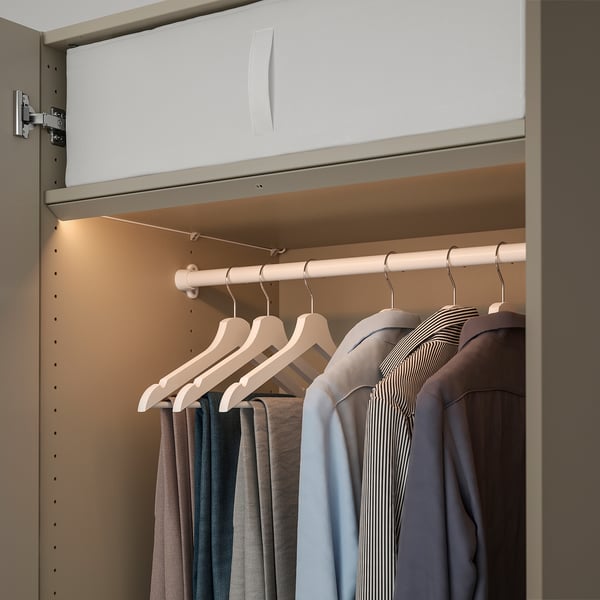 Shirt closet with led light.
