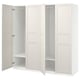 PAX / FLISBERGET Wardrobe, white/off-white, 200x60x201 cm