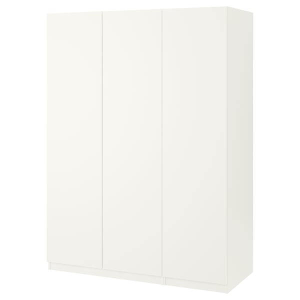 A white PAX wardrobe featuring simple design, clean lines, and minimalist aesthetics.