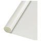 Puckefly: pearly white roll window film for privacy; smooth, semi-gloss finish.