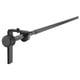 Black racka curtain rod set with adjustable holders and extendable rod, suitable for wall or ceiling mounting.