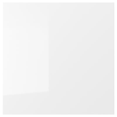 RINGHULT white glossy kitchen cabinet door, sleek, modern, durable, easy clean.