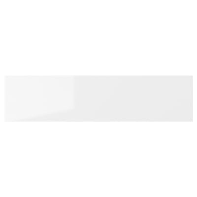 RINGHULT white glossy kitchen drawer. Sleek, modern design for clean look.