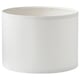 White cylindrical light shade, flat-pack design, suitable for pendant or table lamps.
