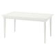 ROSENTORP extendable dining table with elegant legs, seats 4-6.