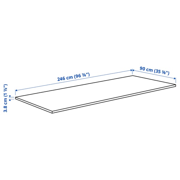 Illustration with measurements for the product: SÄLJAN.