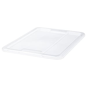 A clear plastic lid named SAMLA, designed for 11 and 22 litre boxes with a secure click lock.