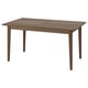 A brown SKANSNÄS dining table with a wooden frame and veneer top, featuring a modern scandinavian design.