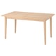 SKANSNÄS light wooden rectangular dining table with four tapered legs.