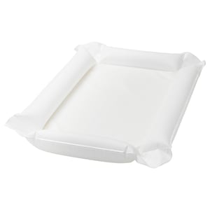 SKÖTSAM white baby care mat, rectangle, inflatable sides, soft, safe.