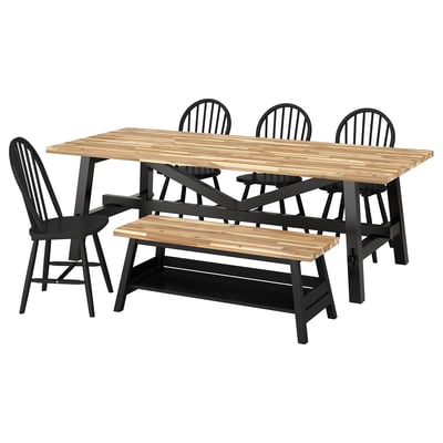 SKOGSTA / SKOGSTA Table+4 chairs bench